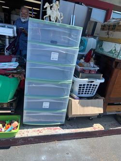 Set of 4 Plastic Drawer Storage