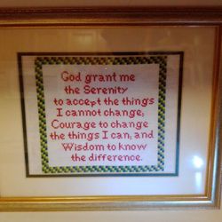 13x16" Serenity Prayer Cross stitch Picture