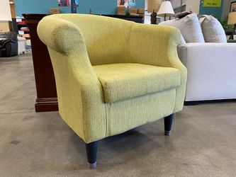 Chartreuse Rounded Accent Chair