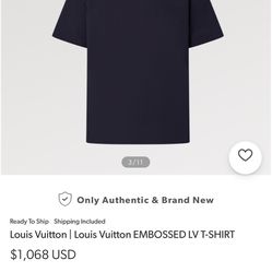 Embossed LV Cotton T-Shirt - Ready to Wear