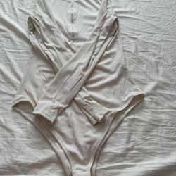 OQQ Women's 2 Piece Bodysuits Sexy Ribbed One Piece Zip Front Long Sleeve Tops Bodysuits