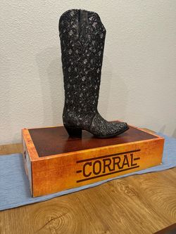 Women’s Corral Black Glitter Inlay  Boots