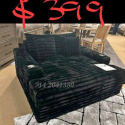 Oversized Jumbo Corduroy Sofa Chaise With USB