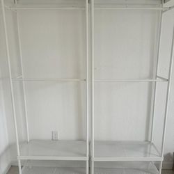 Coat rack with shoe storage unit, white
