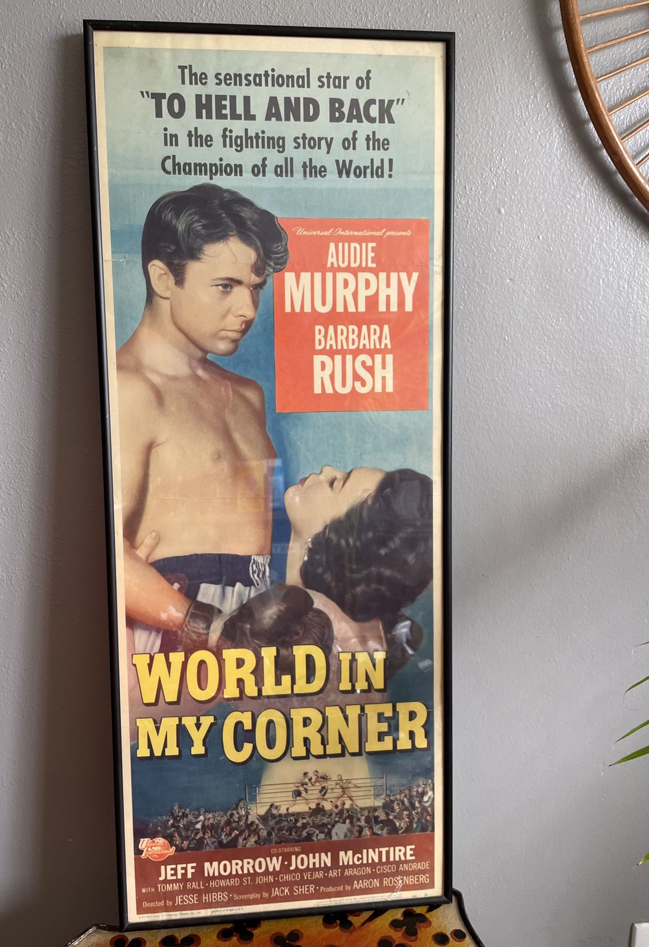 World In My Corner (1956) Framed Original Boxing Movie Poster