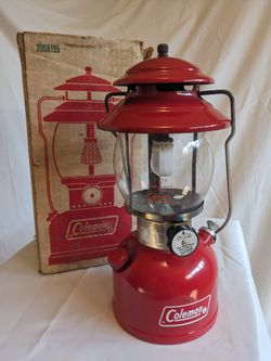 Vintage red Coleman lantern 