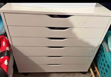White 7-Drawer Rolling Storage Cart