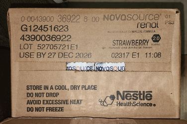 24pk NovaSource Renal Dialysis New Strawberry