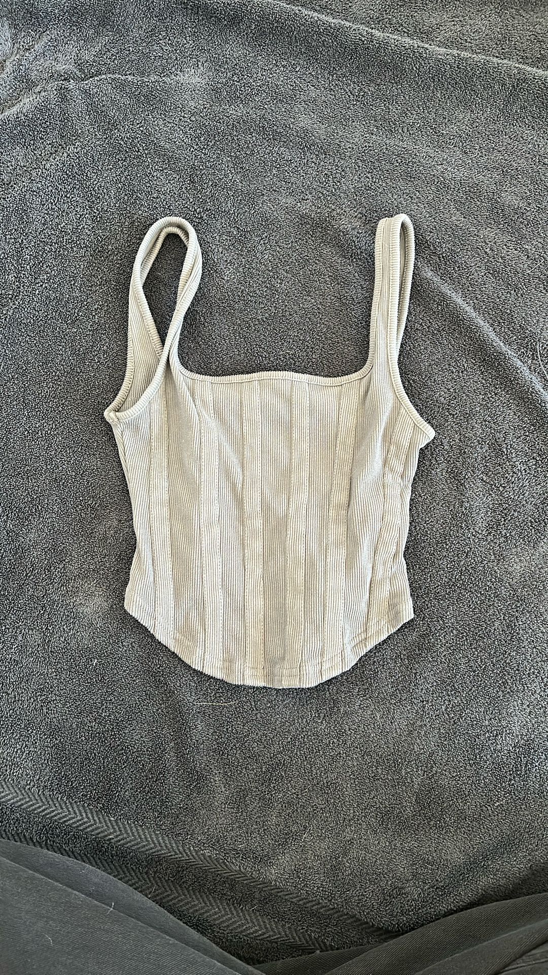 Dark grey corset crop top