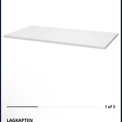 IKEA LAGKAPTEN Tabletop – White (63 x 31 1/2”)