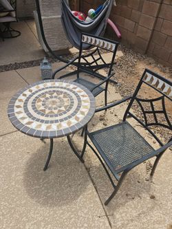 Mosaic bistro patio set