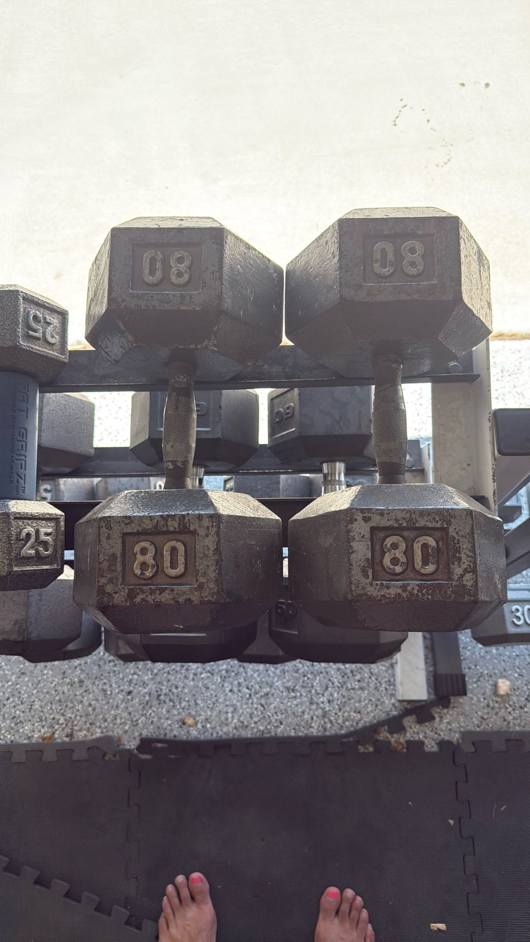 Set Of 80LB Dumbbells