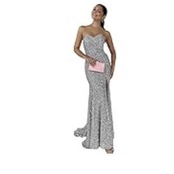 Silver Sequin Prom dress