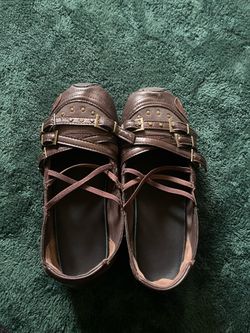 Brown sneaker ballet shoes