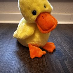 Ty Beanie Buddy QUACKERS THE DUCK 12" MEDIUM PLUSH New