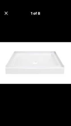 32 in. L x 32 in. W Alcove Shower Pan Base