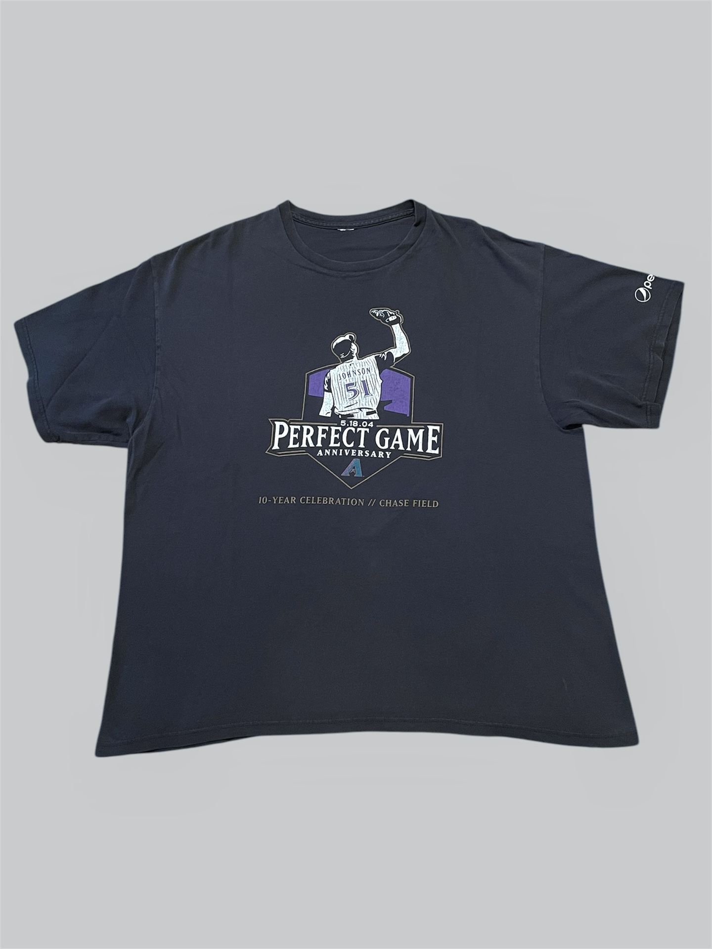 Randy Johnson Arizona Diamondbacks Perfect game vintage baseball black and purple graphic t shirt Size 2XL