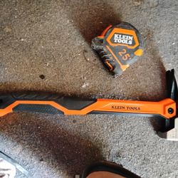 Lately UsedKlein Hammer And Tape Measure