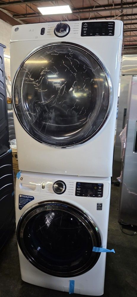 NEW GE STACKABLE WASHER AND DRYER FRONT LOAD