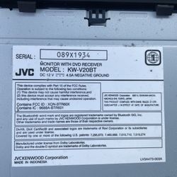 JVC Touch Screen Car Stereo Deck