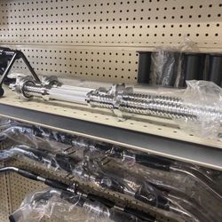 18 Inch Chrome Solid Steel DUMBBELL HANDLE SET!