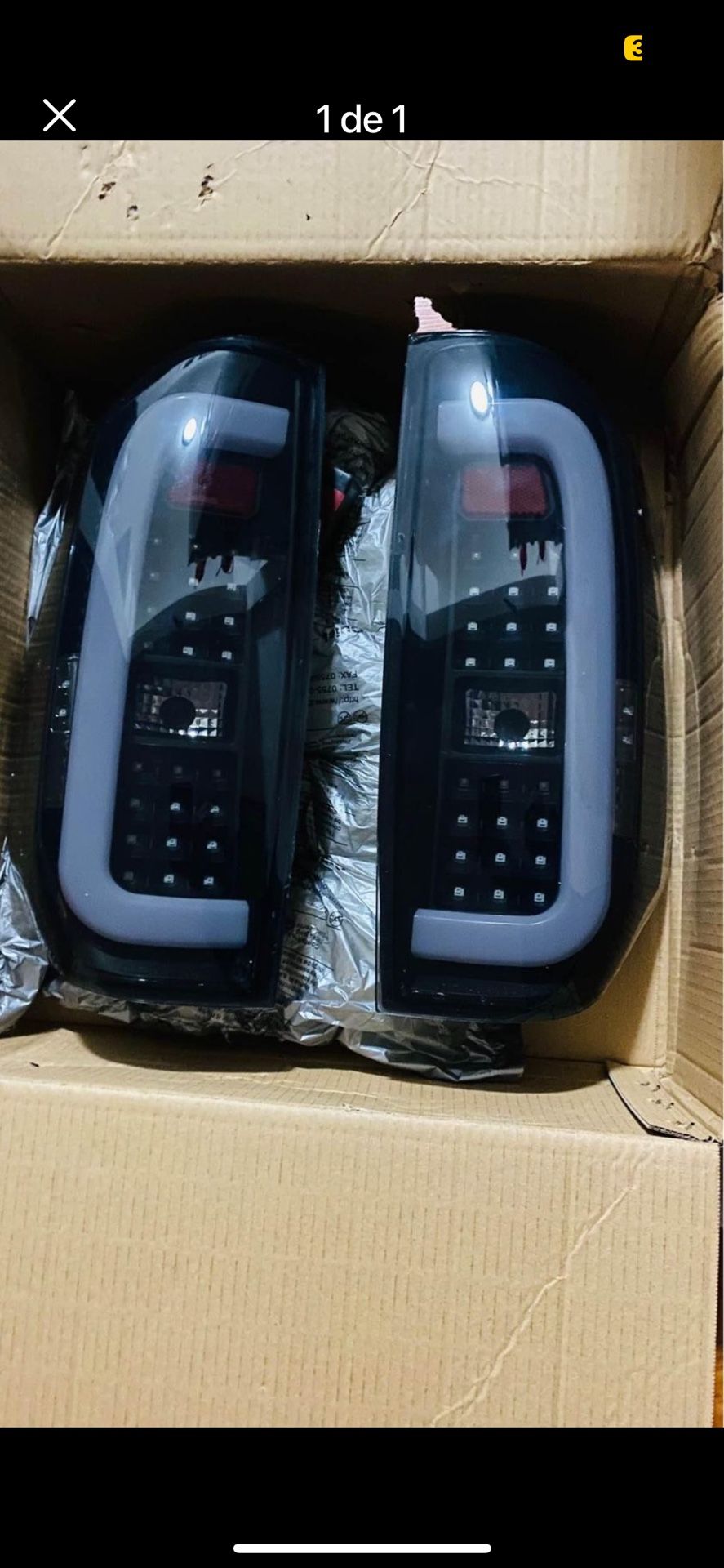 Fits 2014-2021 Toyota Tundra Black LED Tail Lights  Signal Tube Lamps