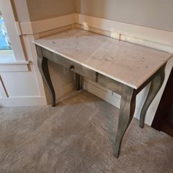 Pottery Barn Wood and Marble Desk