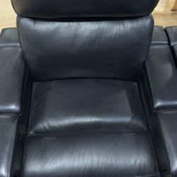 Black Leather Recliner Home Theatre Chairs
