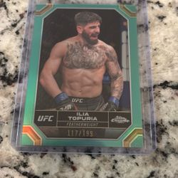 UFC Ilia Topuria 2024 Aqua Refractor 117/199