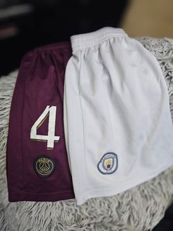 PSG and Manchester City Football Shorts Bundle