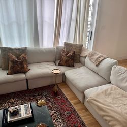 White 5 - piece sectional