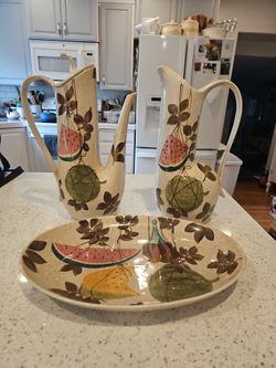 MCM Red Wing Tampico Pottery Set