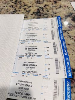 Ed Sheeran Concert tickets