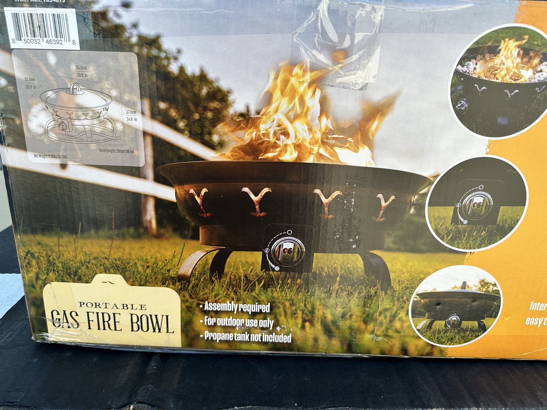 New COSTCO Yellowstone Gas Fire Bowl Pit