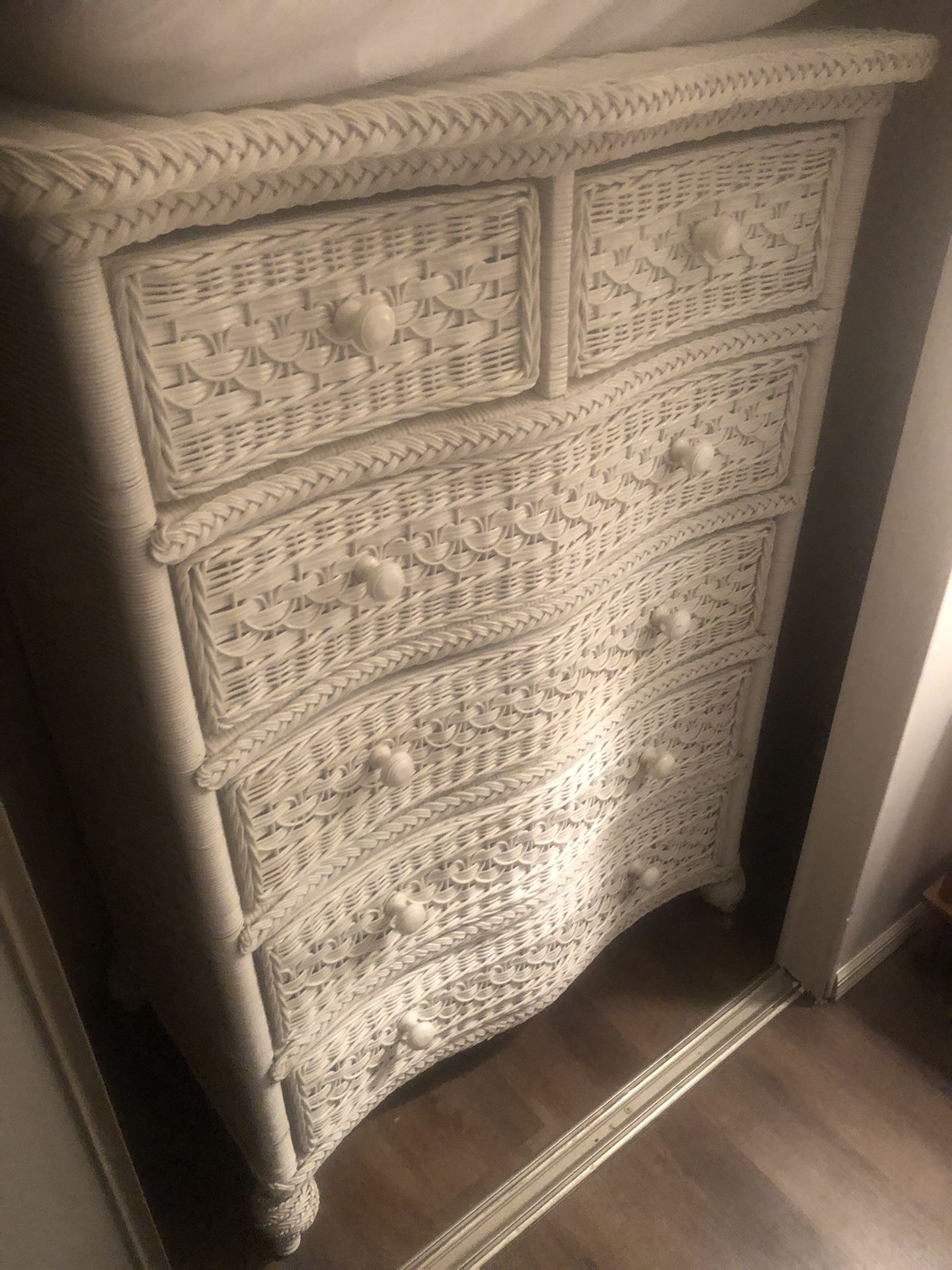 Nice Wicker Dresser Set