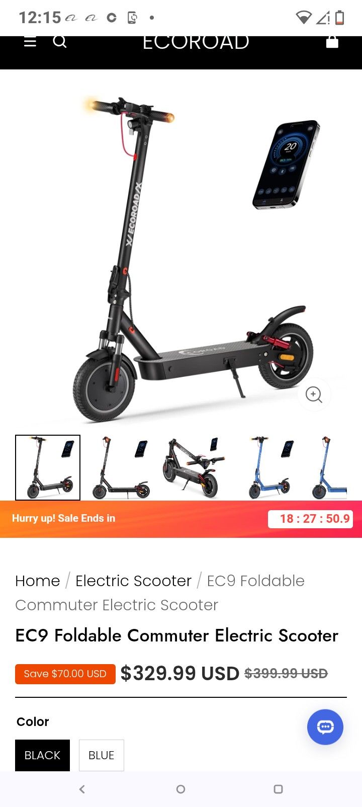 Ecoroad Electric Scooter (Like new )