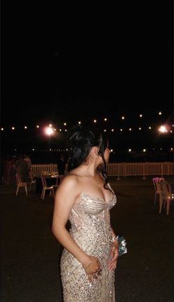 Gold prom dress