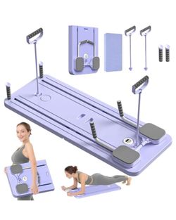 Foldable Pilates Reformer Board – 5-in-1 Sliding Exercise Board (New in Box)