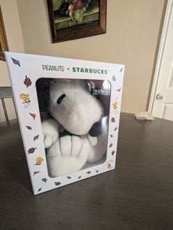 NEW! IN HAND NIB Starbucks Peanuts Snoopy Barista Plush w/ Green Apron 2026