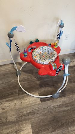 Baby Activity Jumper / Exersaucer - Red Airplane Design