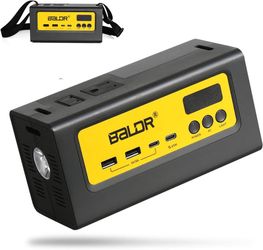 Portable Power Station 28000mAh, 90Wh LiFePO4 Battery Backup Camping Solar Generator Fast Charging with AC Outlet 150W Peak Power Bank for Home Backup