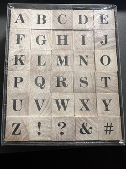 Wood Stamps Alphabet