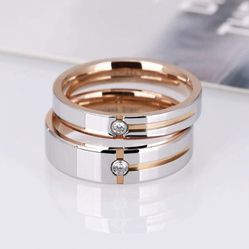 Couple’s Engagement Wedding Ring Set