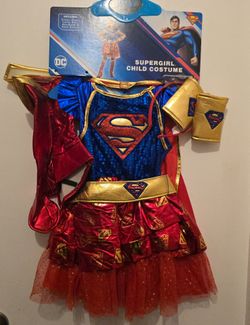 Supergirl child costume size toddler 3T/4T