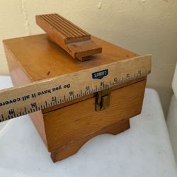 Vintage shoe shine kit in real wood box