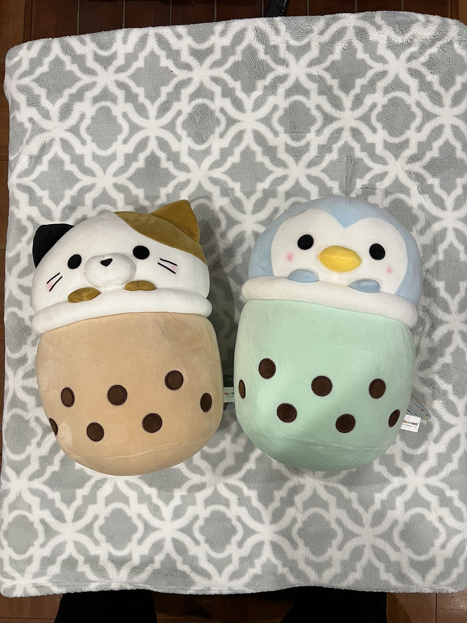 Takashoji Boba Cat & Boba Penguin Plushie