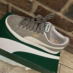 grey puma suedes size 6