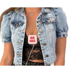 lady denim top jacket