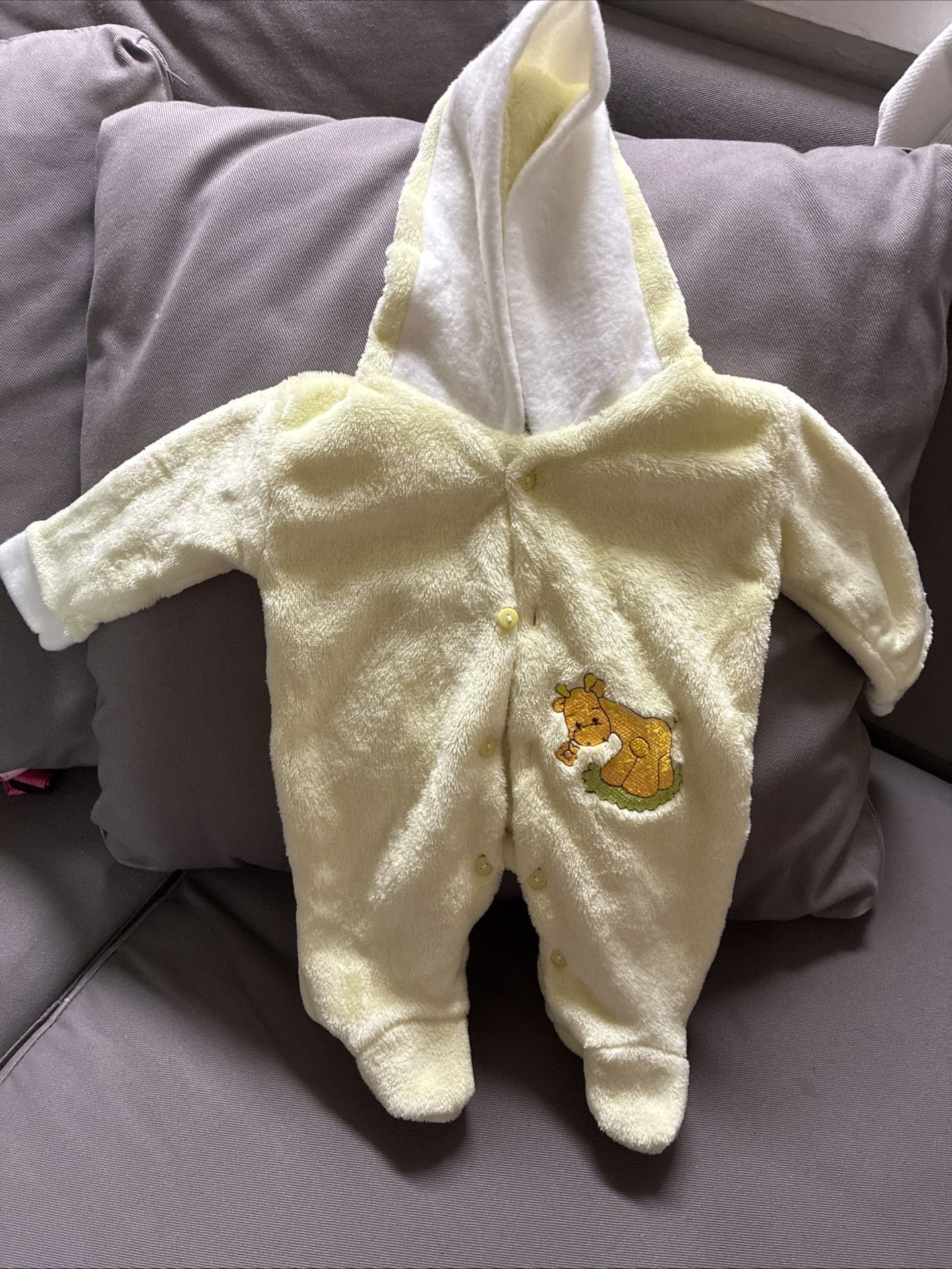 Mameluco suave para bebé con capucha – Unisex (Unitalla)