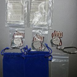 3 Bicentennial Coin Keychains With COA